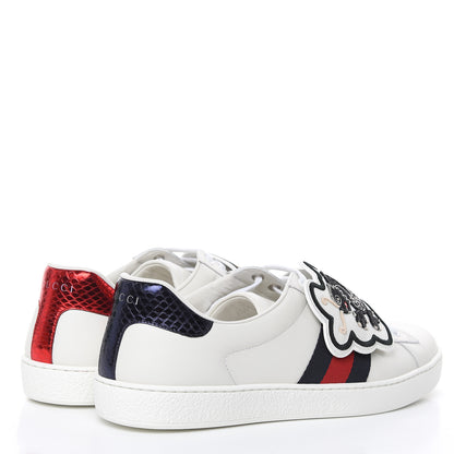 Gucci Calfskin Ayers Web UFO Dragon Embroidered Mens Ace Sneakers 11 White 4 of 9