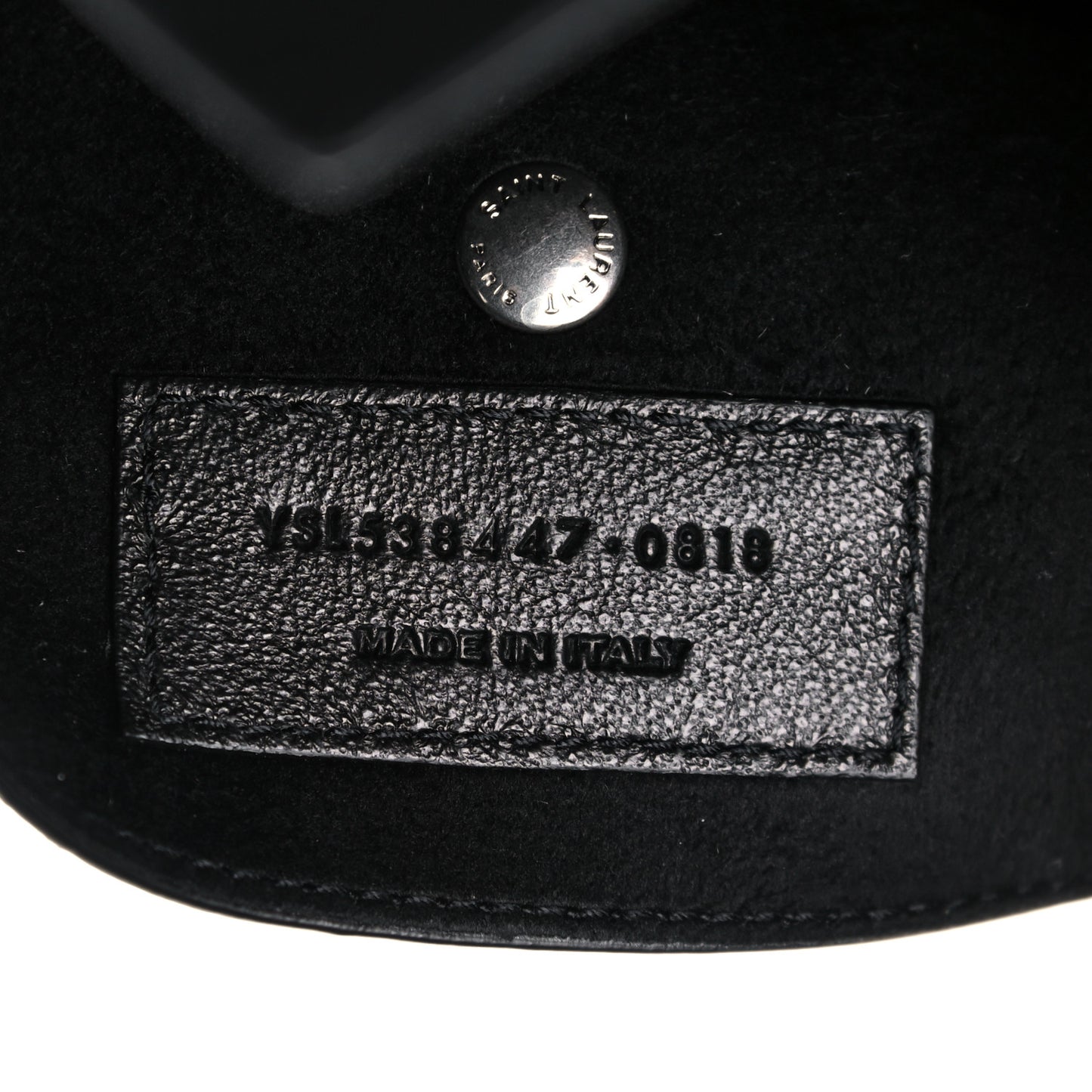 Lambskin Teddy Drawstring Bag Black