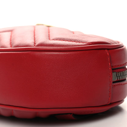 Gucci Calfskin Matelasse GG Marmont Belt Bag 75 30 Hibiscus Red 12 of 12