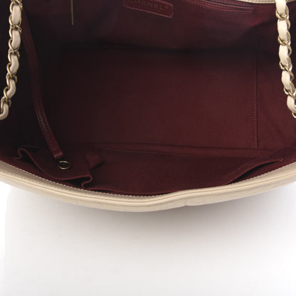 Chanel Aged Calfskin Quilted Large Pondichery Flap Beige 5 of 13