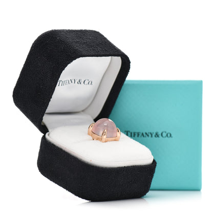 Tiffany 18K Rose Gold Rose Quartz 12mm Paloma Picasso Sugar Stacks Ring 54 7 7 of 7