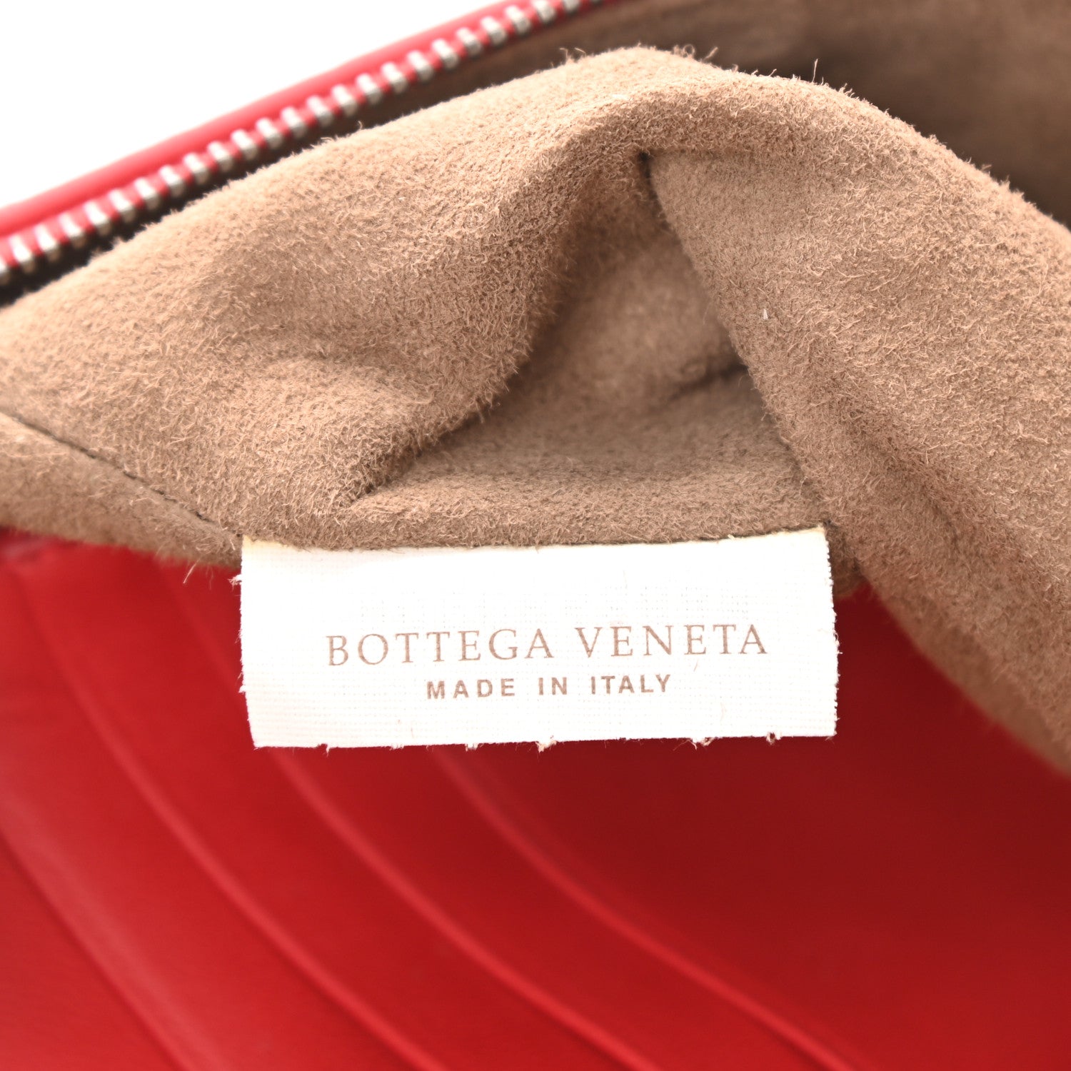 Bottega Veneta Nappa Intrecciato Biletto Chain Crossbody Red 7 of 12