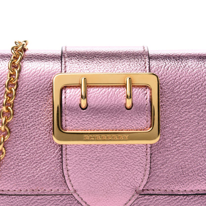 Burberry Metallic Soft Grain Calfskin Mini Phone Buckle Bag Pale Orchid 14 of 14
