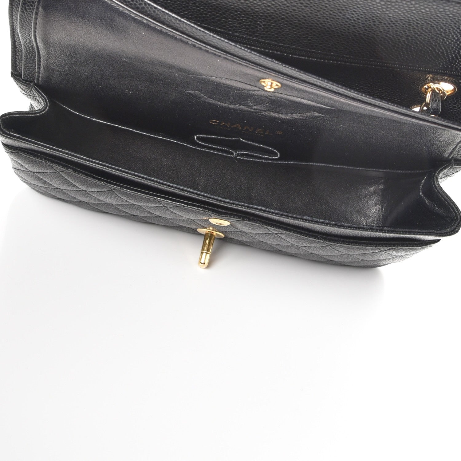Chanel Caviar Quilted Medium Double Flap Black 6 of 9