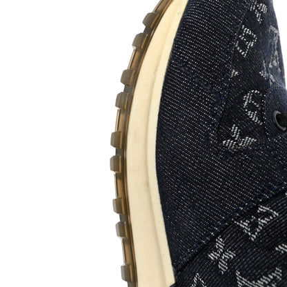 Louis Vuitton Denim Monogram Run Away Sneakers 37.5 Blue 9 of 9