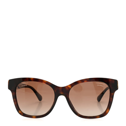 Chanel Acetate Polarized Pearl CC Square Sunglasses 5482-H-A Tortoise 2 of 8