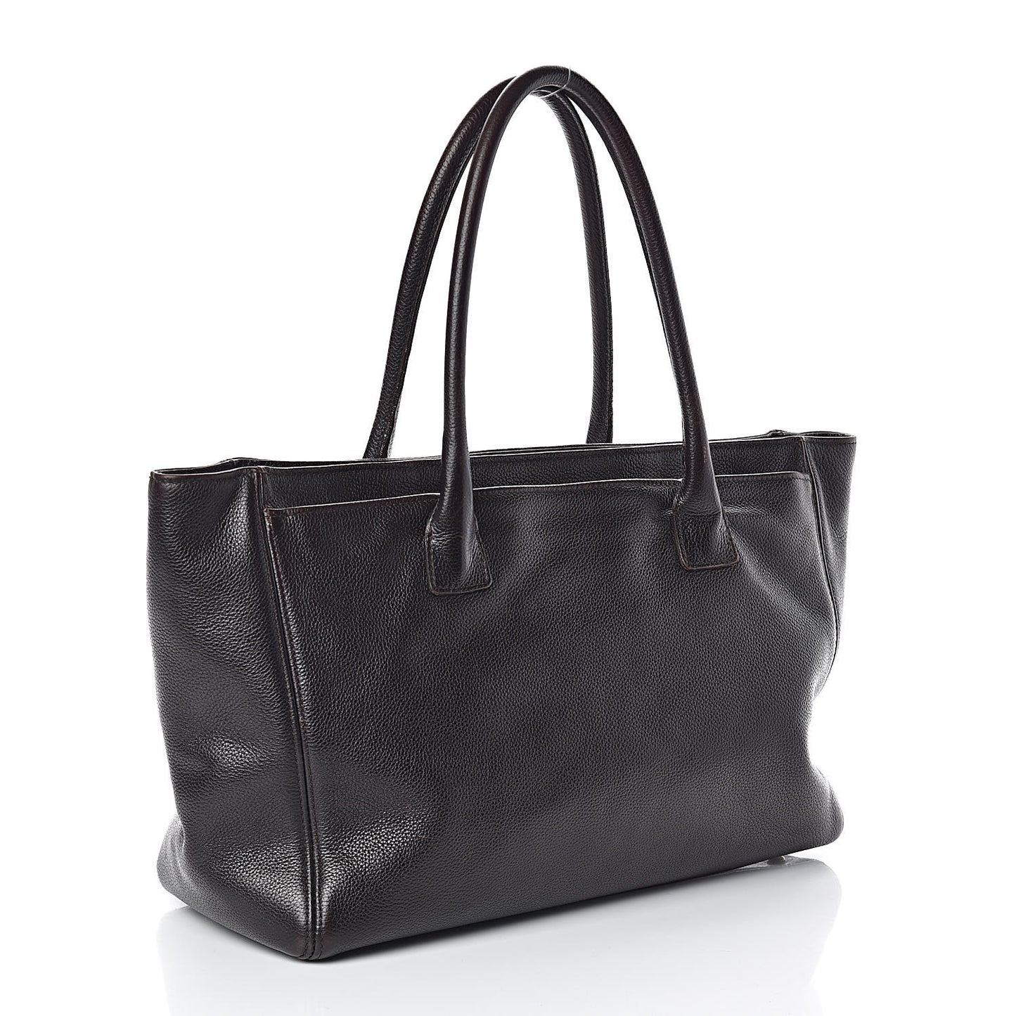 Calfskin Cerf Executive Shopper Tote Brown