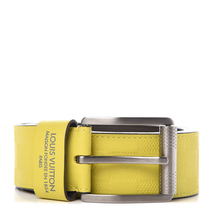 Louis Vuitton Damier Infini Calfskin 40mm Belt 100 40 Vert Acide 1 of 8