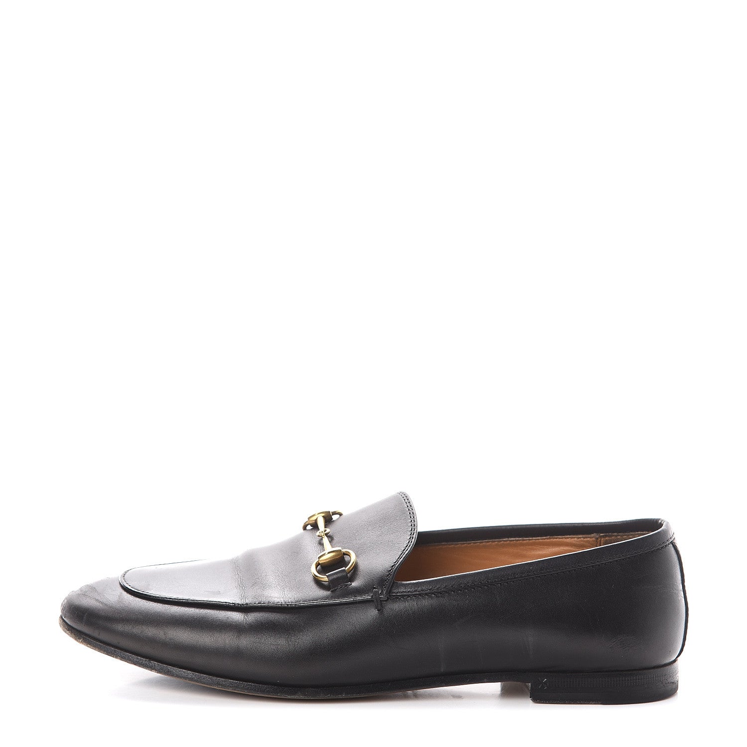 Gucci Calfskin Womens Jordaan Loafers 38 Black 1 of 8