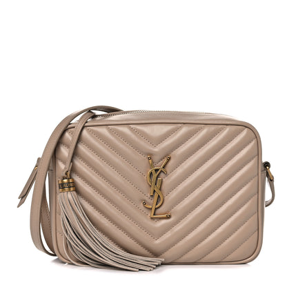 Saint Laurent Calfskin Matelasse Monogram Lou Camera Bag Dark Latte 1 of 9