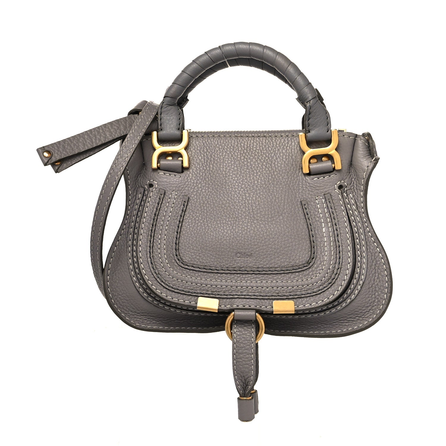 Chloe Calfskin Mini Marcie Satchel Cashmere Grey 1 of 9
