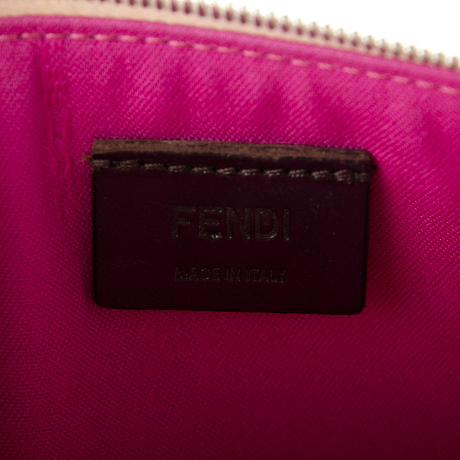 Fendi Vitello Elite Crystal Eye Monster Zip Pouch Bellini Multicolor 6 of 8