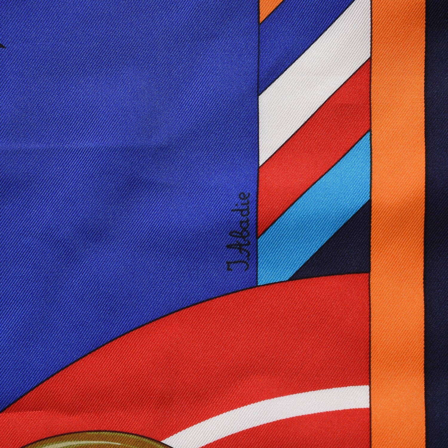 Hermes Silk Les Jeux d'Scarf 90 Caban Bleu Klein Rouge 12 of 14