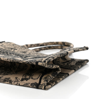 Christian Dior Canvas Embroidered Medium Dioriviera Toile De Jouy Book Tote Black 8 of 8