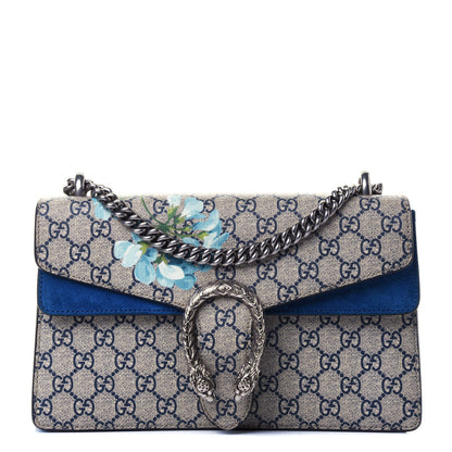 Gucci GG Supreme Monogram Blooms Small Dionysus Shoulder Bag Beige Navy Vintage Blue 1 of 4