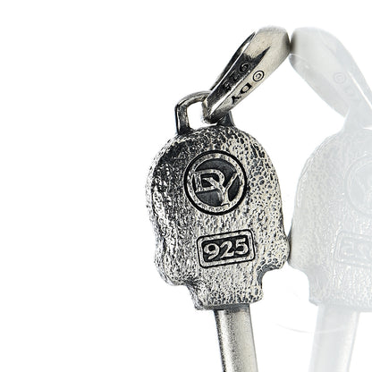 David Yurman Sterling Silver Black Diamond Petrvs Skull Pendant 3 of 4