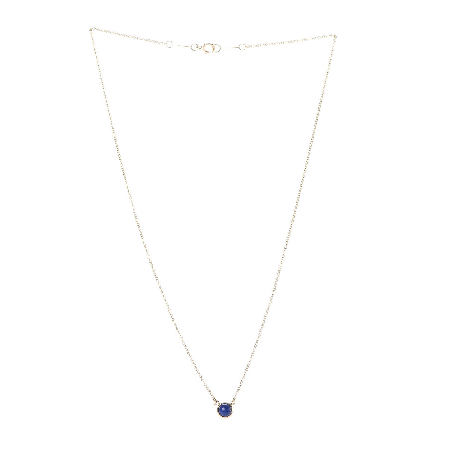 18K Yellow Gold Lapis Lazuli Elsa Peretti Color By The Yard Pendant Necklace