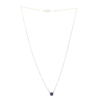 Tiffany 18K Yellow Gold Lapis Lazuli Elsa Peretti Color By The Yard Pendant Necklace 3 of 5