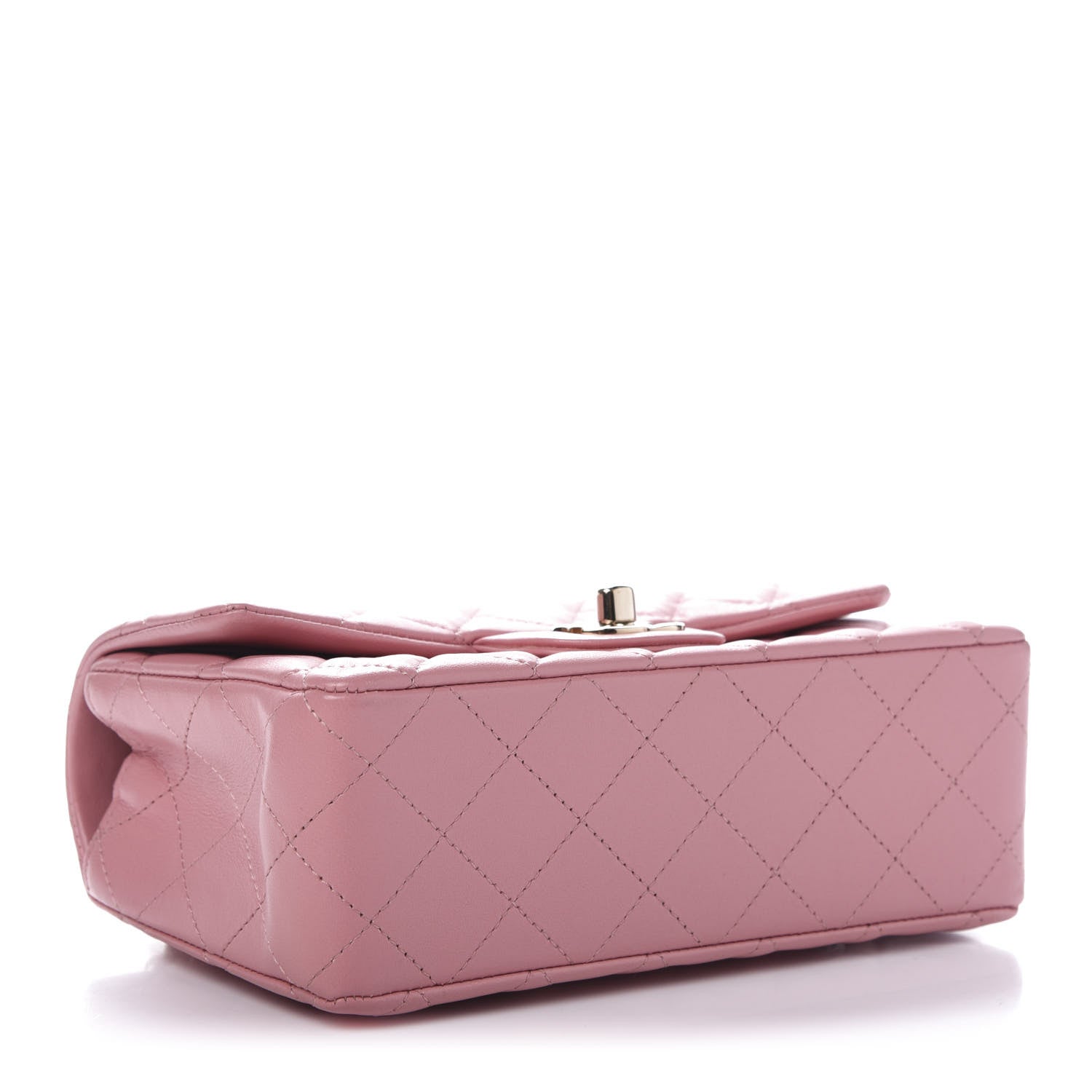 Chanel Lambskin Quilted Mini Rectangular Flap Pink 4 of 12