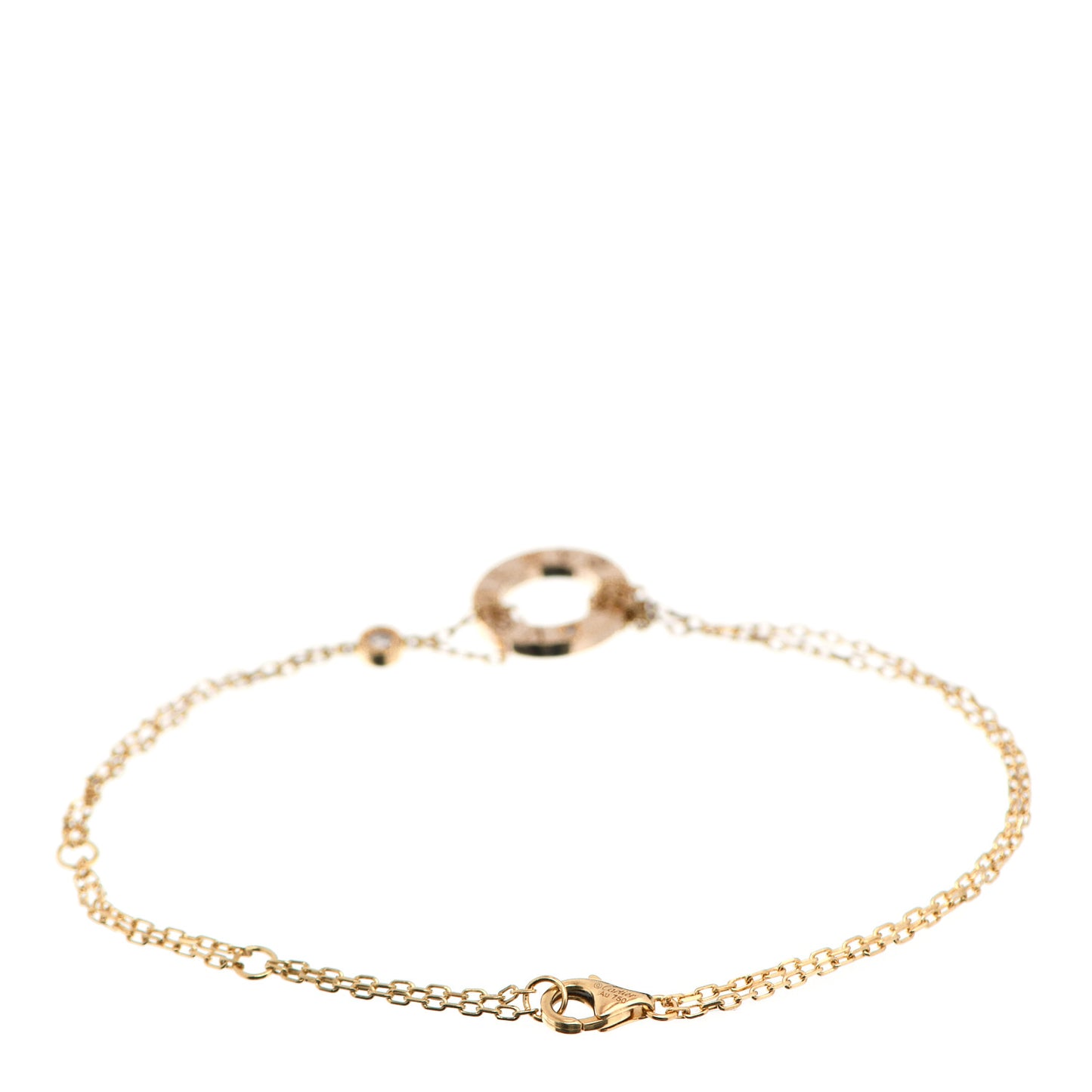 18K Yellow Gold Diamond LOVE Bracelet