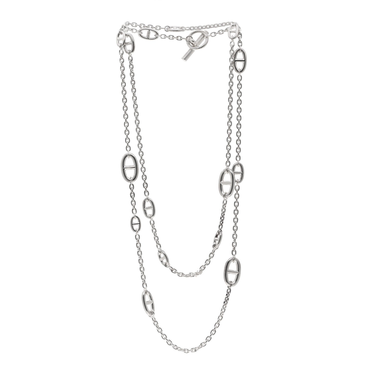 Hermes Sterling Silver Farandole Necklace 120 3 of 4