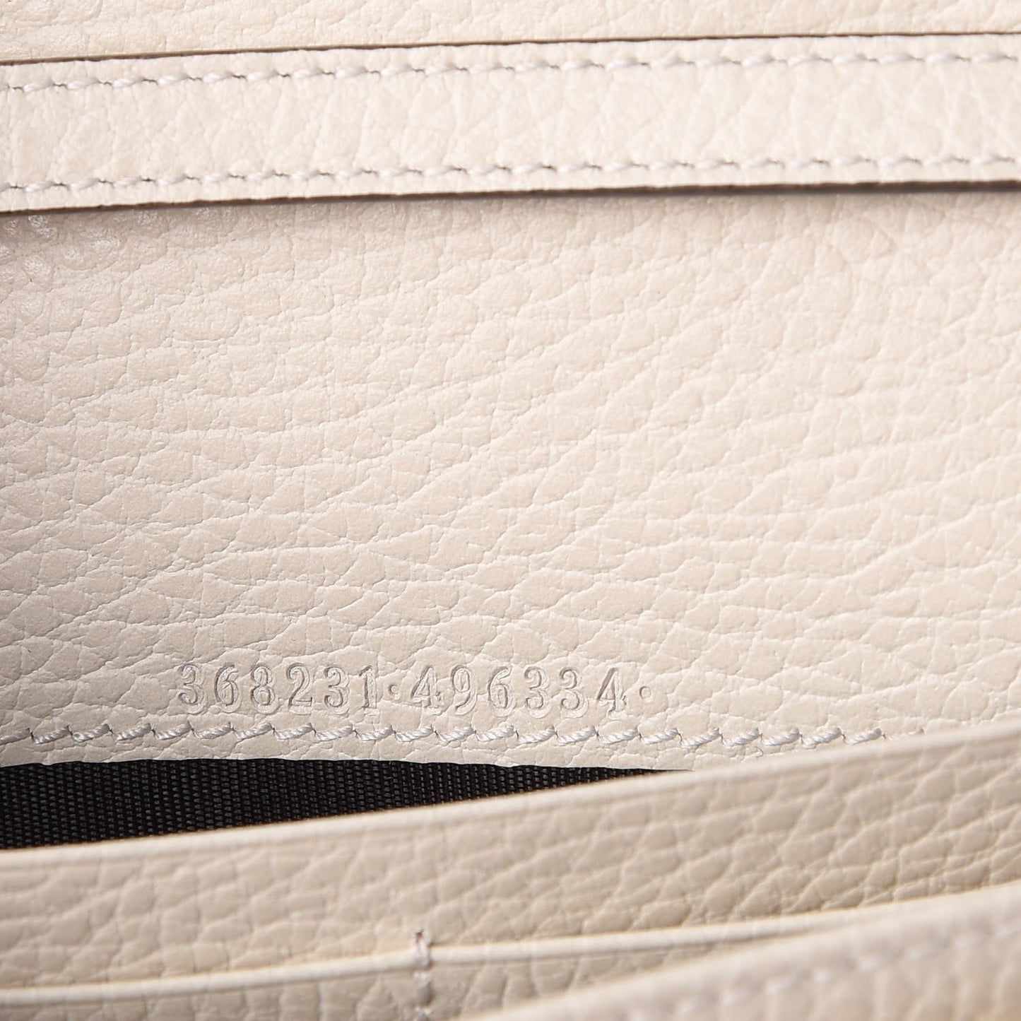 Dollar Calfskin Mini Swing Wallet Bag Mystic White