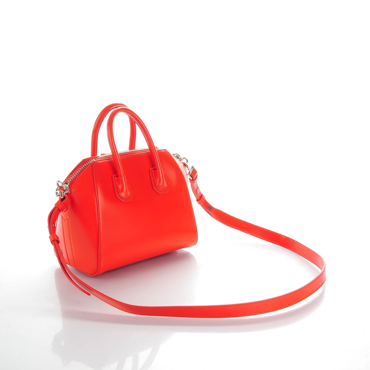 Givenchy Shiny Lord Calfskin Mini Antigona Bright Orange 3 of 7