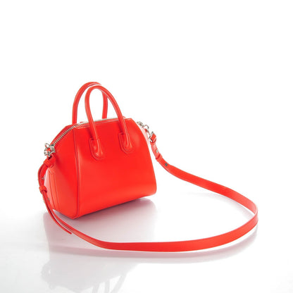 Givenchy Shiny Lord Calfskin Mini Antigona Bright Orange 3 of 7
