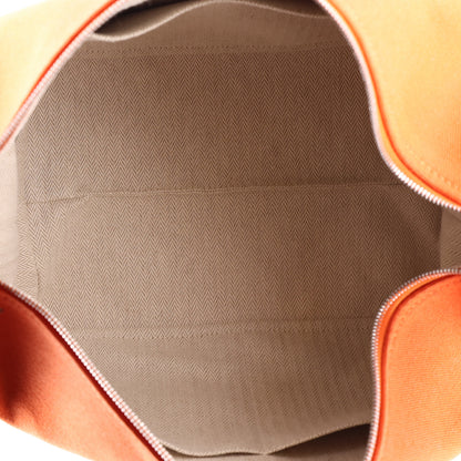 Hermes Canvas Large Bride-A-Brac Pouch Orange Feu Burgundy 5 of 9