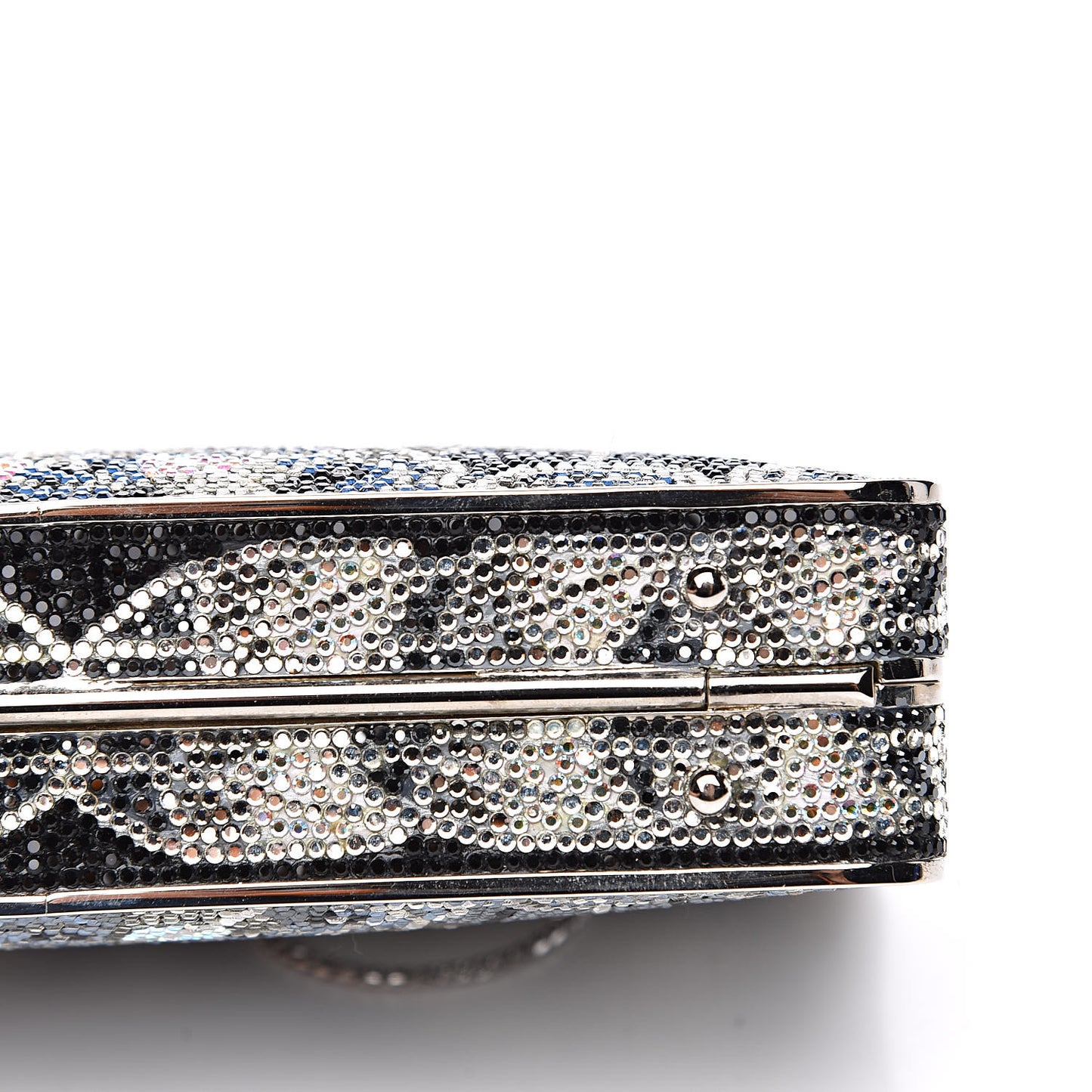 Swarovski Crystal Minaudière Deco Clutch Black