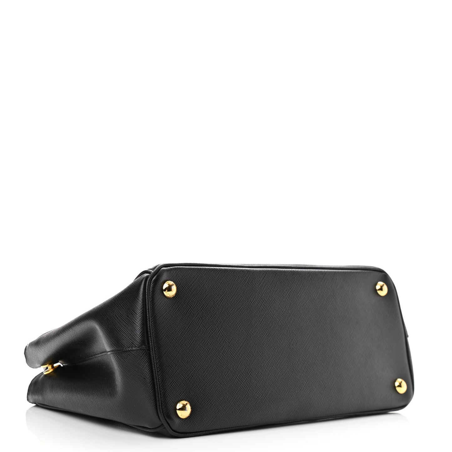 Saffiano Medium Galleria Double Zip Tote Black