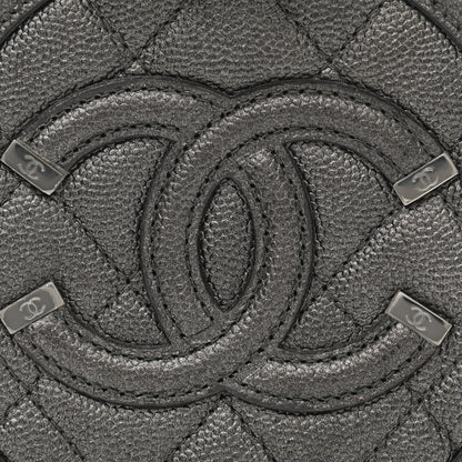 Chanel Metallic Caviar Quilted Round Filigree Crossbody Ruthenium 8 of 10