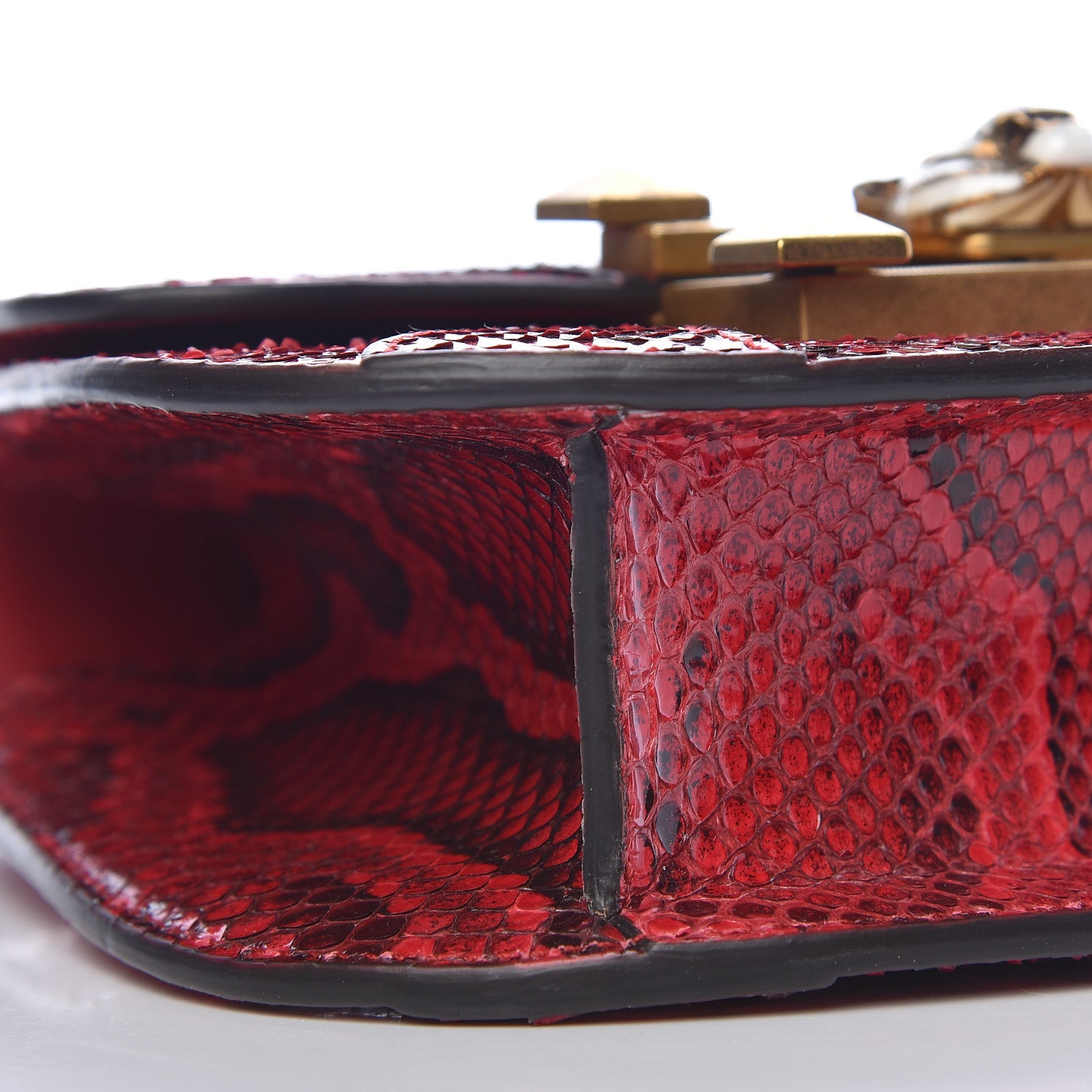 Gucci Elaphe Radiata Small Osiride Shoulder Bag Hibiscus Red 9 of 10