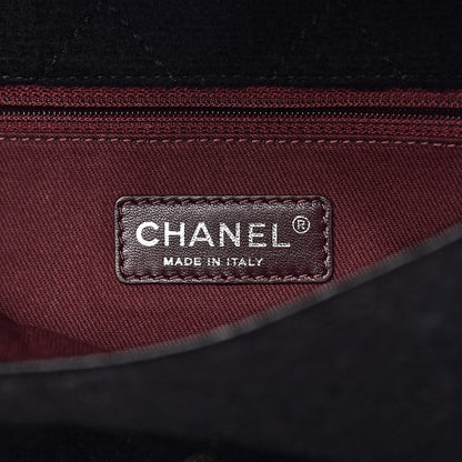 Chanel Wool Quilted Medium Edelweiss Single Flap Black 6 of 11