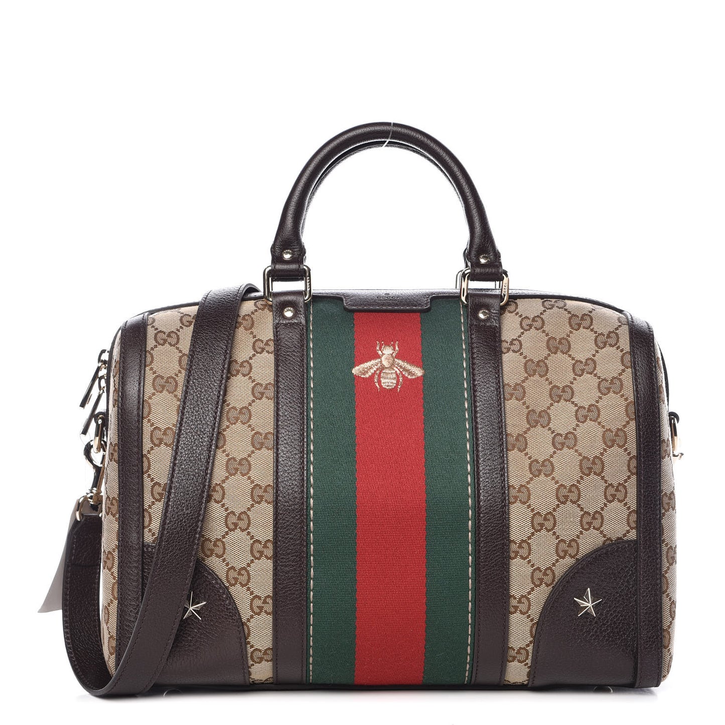 Monogram Vintage Web Medium Webby Bee Boston Dark Brown