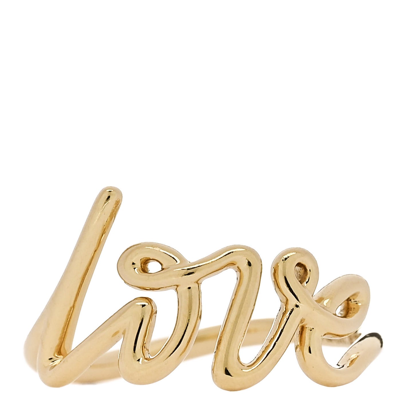 18K Yellow Gold Paloma's Graffiti Love Ring 51 5.75
