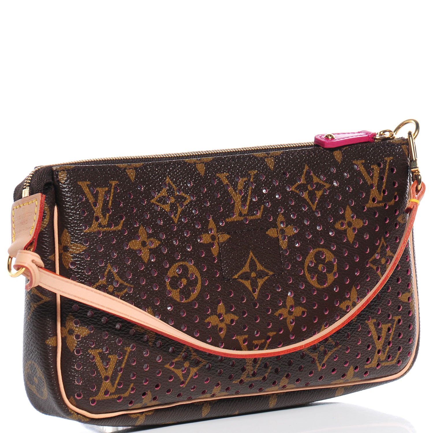 Louis Vuitton Monogram Perforated Pochette Accessories Bag Fuchsia 3 of 7
