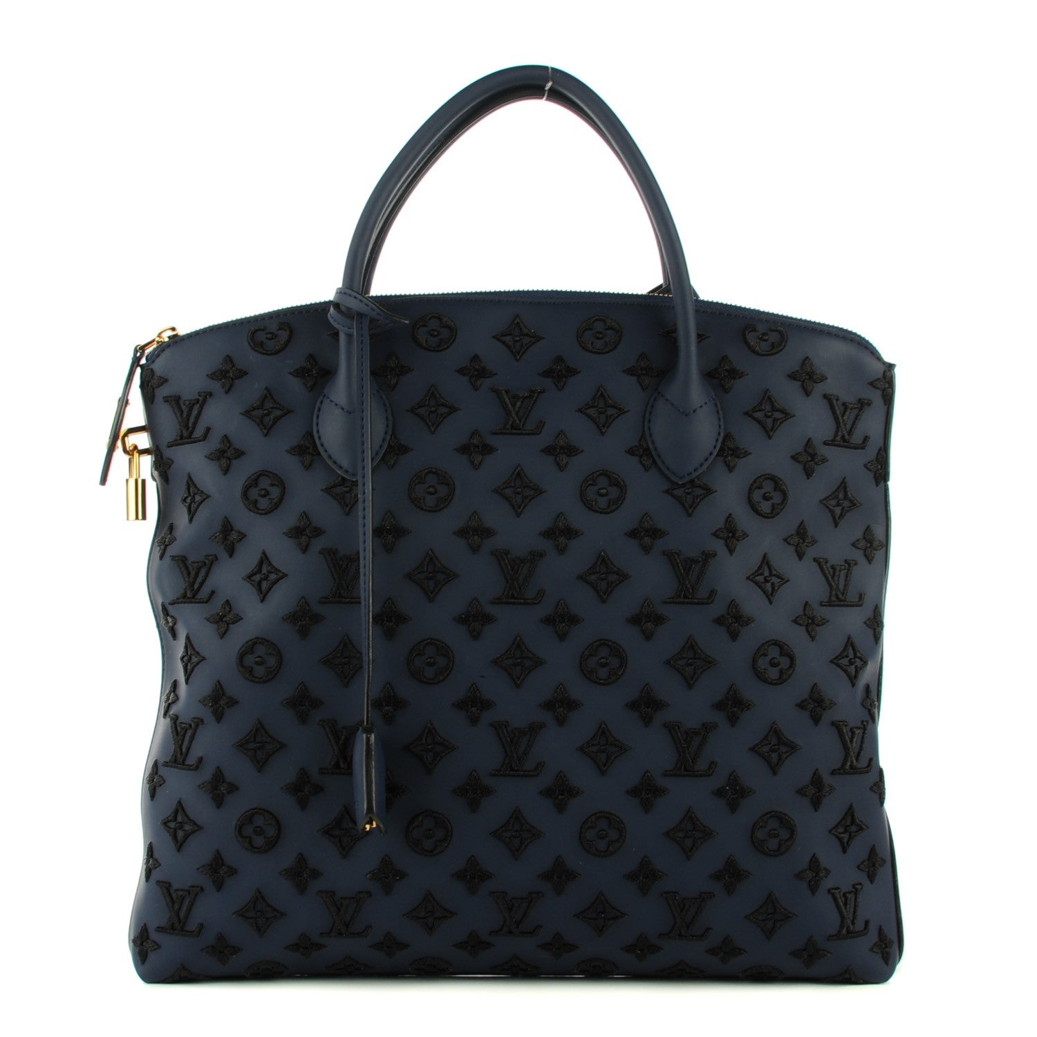 Louis Vuitton Monogram Addiction Vertical Lockit MM Blue 1 of 7