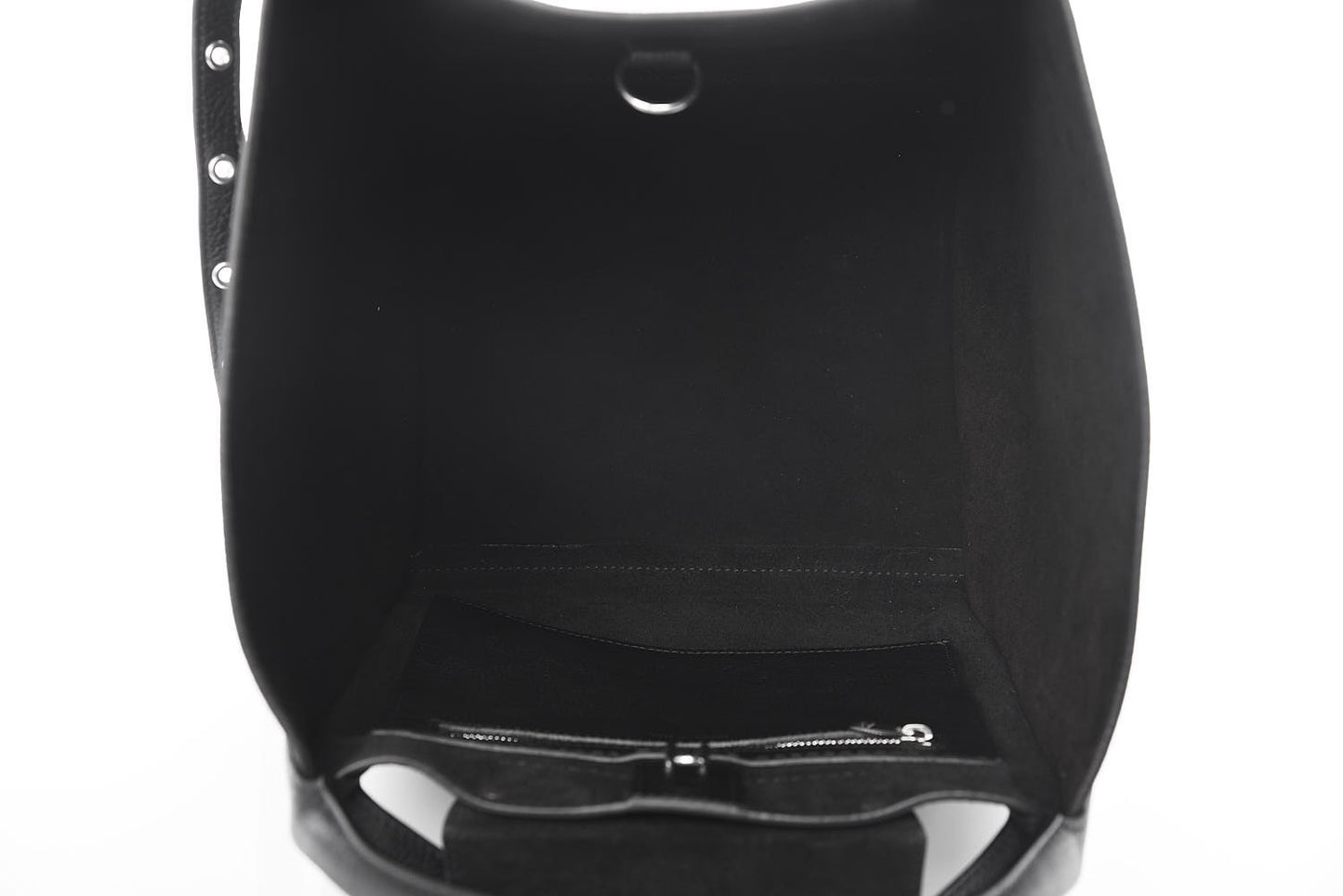 Supple Grained Calfskin Small Big Bag Black