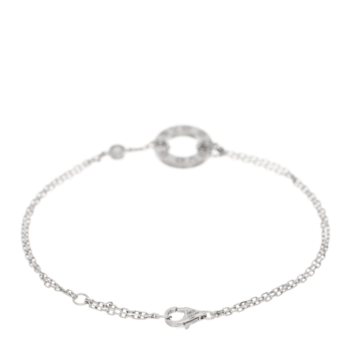 18K White Gold Diamond LOVE Bracelet