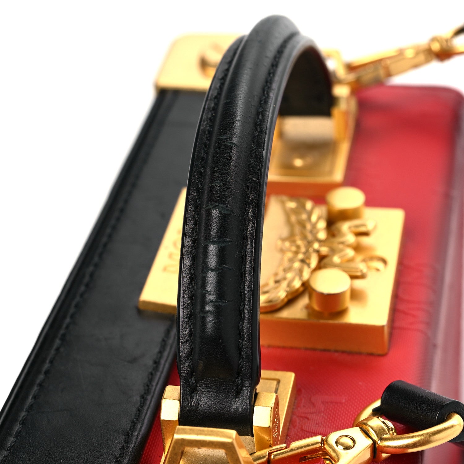 MCM Odeon Calfskin Small Berlin Crossbody Red 11 of 11
