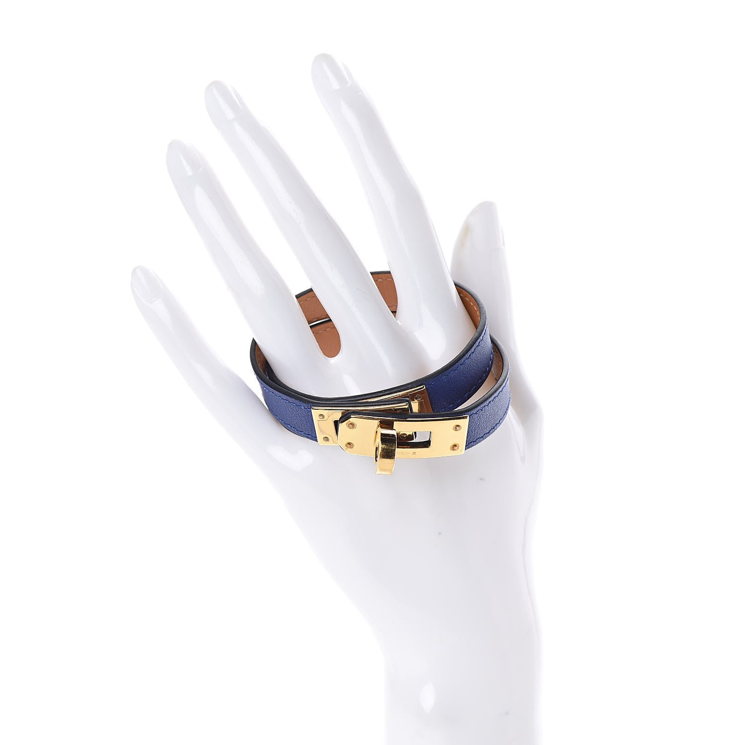 Hermes Swift Kelly Double Tour Bracelet T3 Bleu Electrique 2 of 5