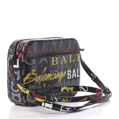 Balenciaga Calfskin Logo Print S Everyday Camera Bag Black Multicolor 3 of 9