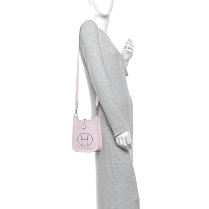 Hermes Taurillon Clemence Evelyne TPM Mauve Pale 2 of 10