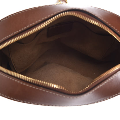 Gucci GG Supreme Monogram Cuoio Toscano Mini Chain Shoulder Bag Beige Ebony Cuir 5 of 7