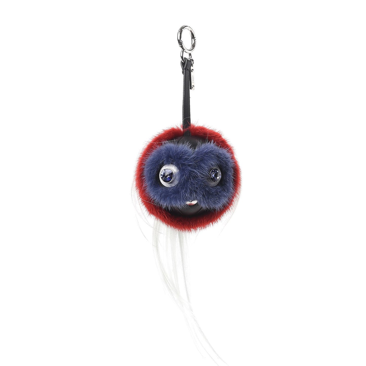 Mink Goat Fur QuTweet Funkyfur Bag Bug Charm Pimento Black Multicolor