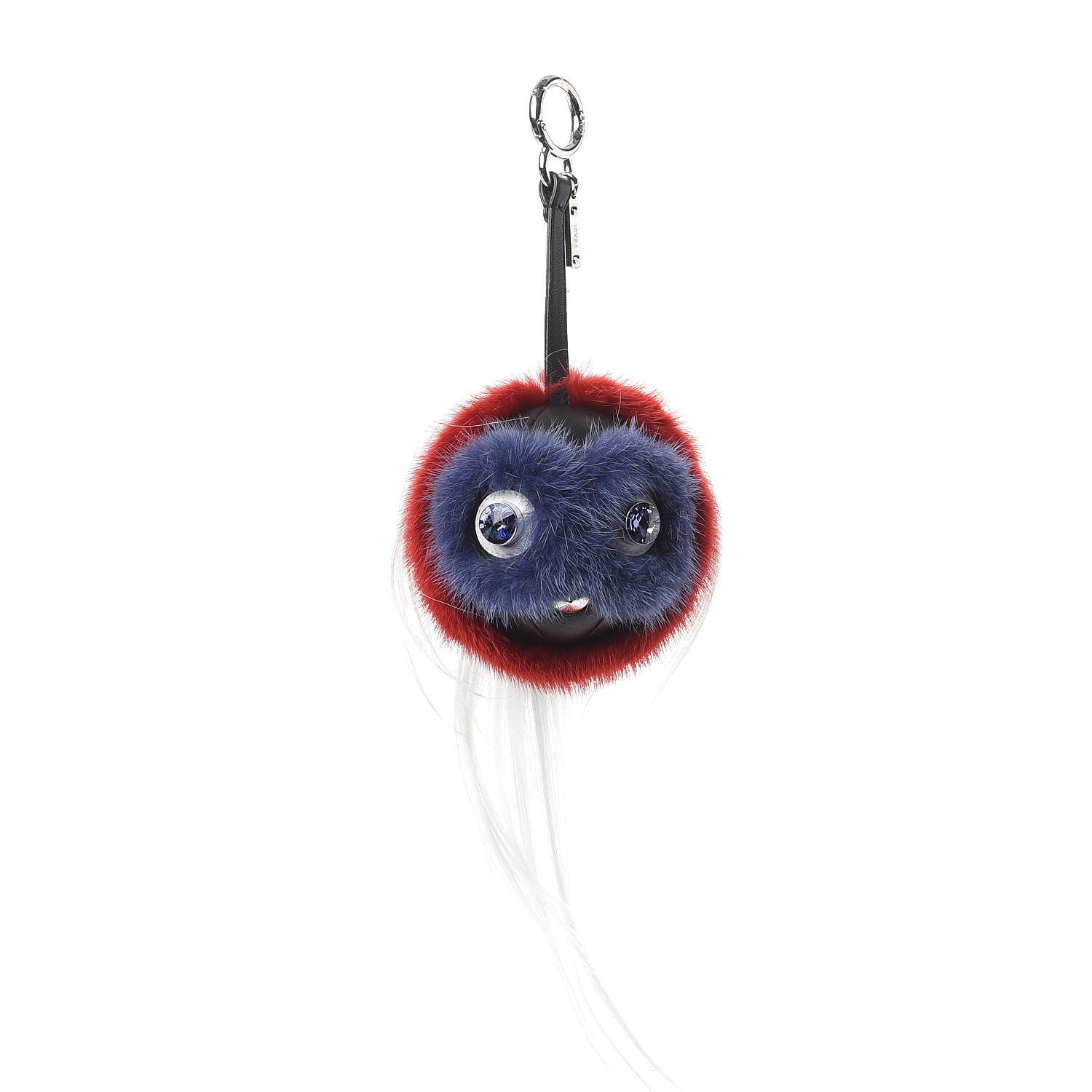 Fendi Mink Goat Fur QuTweet Funkyfur Bag Bug Charm Pimento Black Multicolor 1 of 6