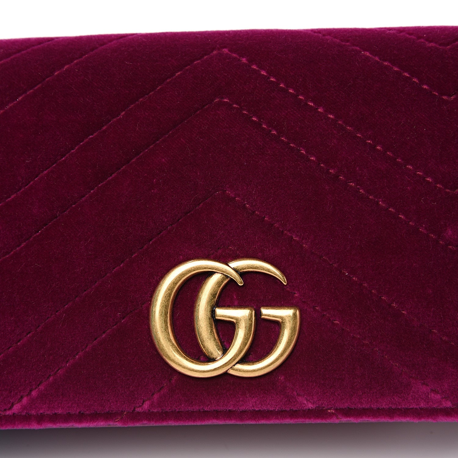 Gucci Velvet Matelasse GG Marmont Mini Bag Fuchsia Violet Cyclamen 7 of 10