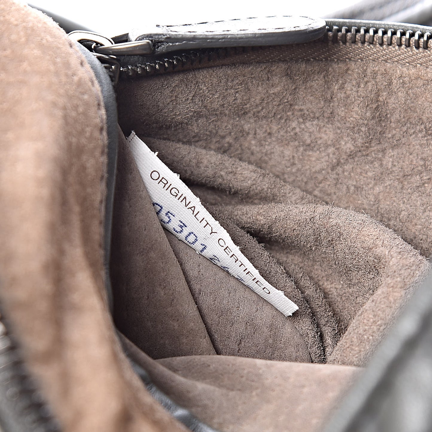 Nappa Intrecciato Nodini Crossbody Messenger Light Grey