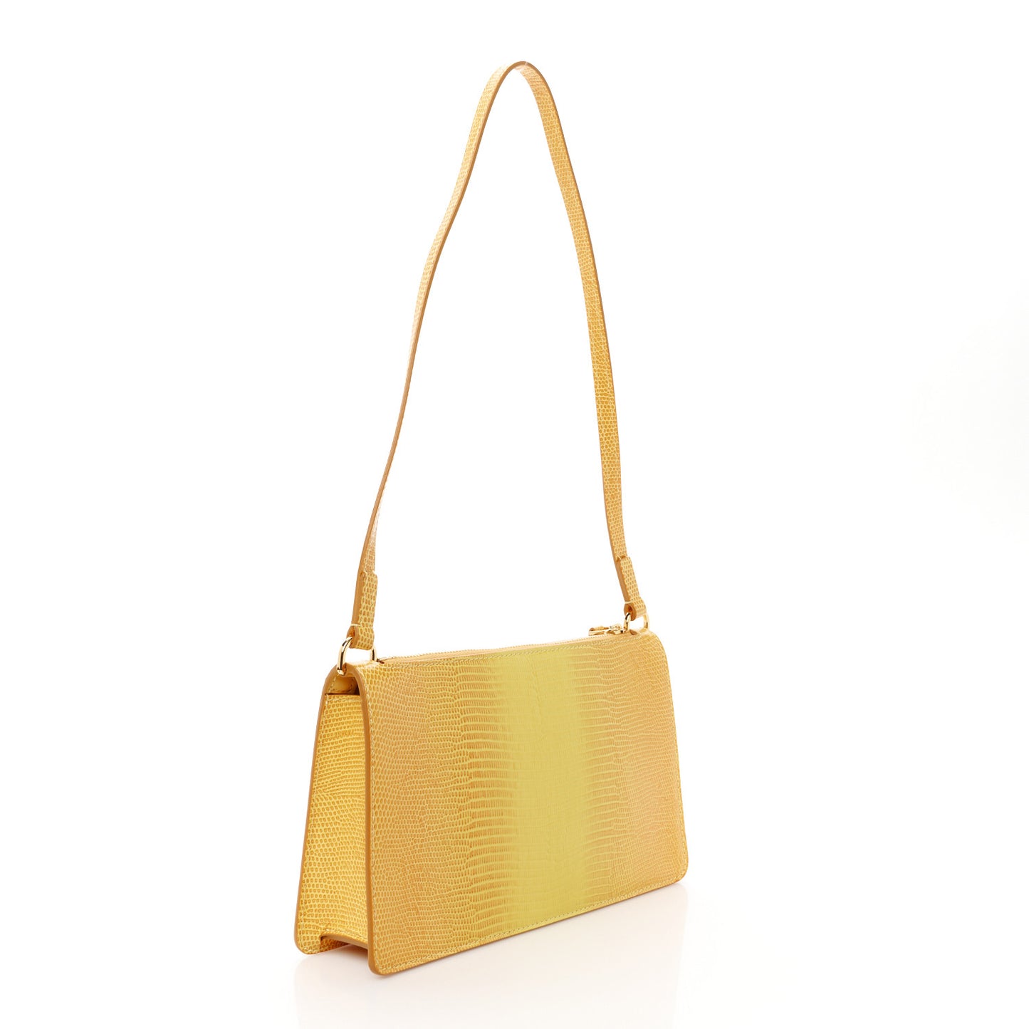 Lizard Embossed Mini TB Shoulder Bag Cool Lemon